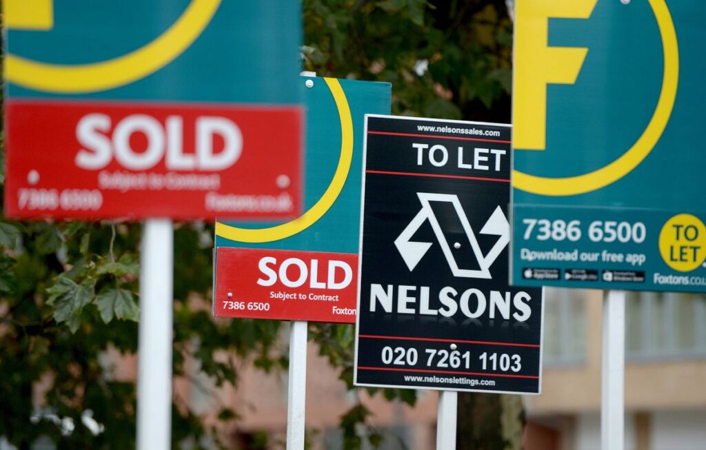 UK residential street with row of houses reflecting property market trends in 2026